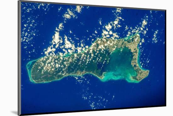 Satellite view of Grand Cayman-null-Mounted Photographic Print