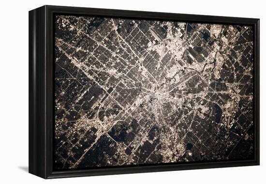 Satellite view of Houston, Texas, USA-null-Framed Premier Image Canvas