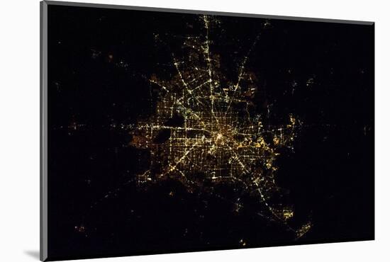 Satellite view of Houston, Texas, USA-null-Mounted Photographic Print