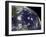 Satellite View of Hurricane Irene Moving Through the Bahamas-Stocktrek Images-Framed Photographic Print