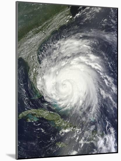 Satellite View of Hurricane Irene over the Bahamas.-Stocktrek Images-Mounted Photographic Print