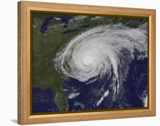 Satellite View of Hurricane Irene-Stocktrek Images-Framed Premier Image Canvas