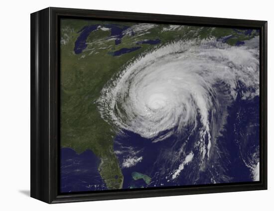 Satellite View of Hurricane Irene-Stocktrek Images-Framed Premier Image Canvas