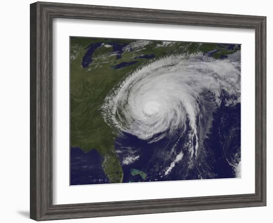 Satellite View of Hurricane Irene-Stocktrek Images-Framed Photographic Print