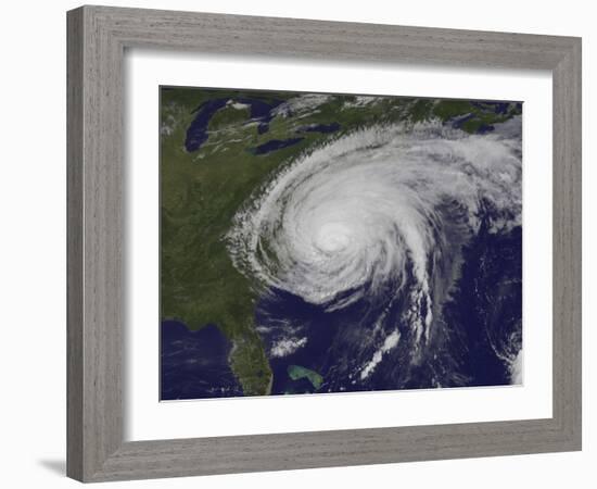 Satellite View of Hurricane Irene-Stocktrek Images-Framed Photographic Print