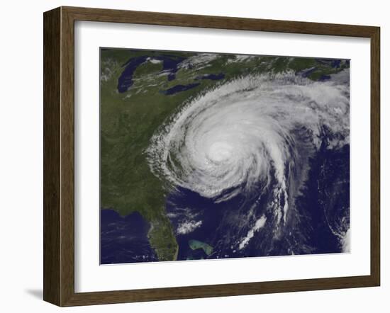 Satellite View of Hurricane Irene-Stocktrek Images-Framed Photographic Print