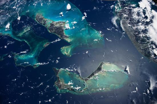 'Satellite view of islands in North Atlantic Ocean' Photographic Print | Art.com
