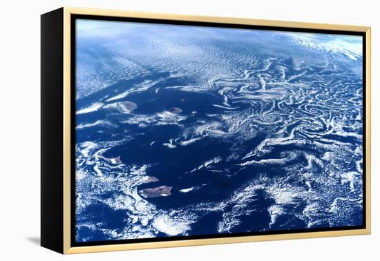 Satellite view of islands of Cape Verde-null-Framed Premier Image Canvas