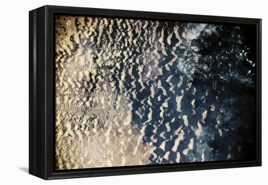 Satellite view of Lake Chad, Borno, Nigeria-null-Framed Premier Image Canvas