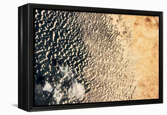 Satellite view of Lake Chad near Diffa, Niger-null-Framed Premier Image Canvas