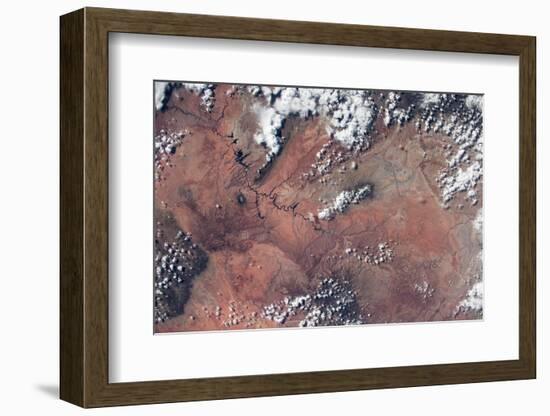 Satellite view of Lake Powell and Colorado River, Glen Canyon, Utah-Arizona, USA-null-Framed Photographic Print