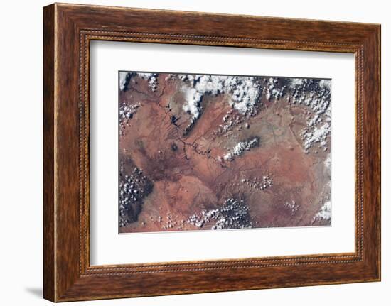 Satellite view of Lake Powell and Colorado River, Glen Canyon, Utah-Arizona, USA-null-Framed Photographic Print