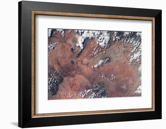 Satellite view of Lake Powell and Colorado River, Glen Canyon, Utah-Arizona, USA-null-Framed Photographic Print