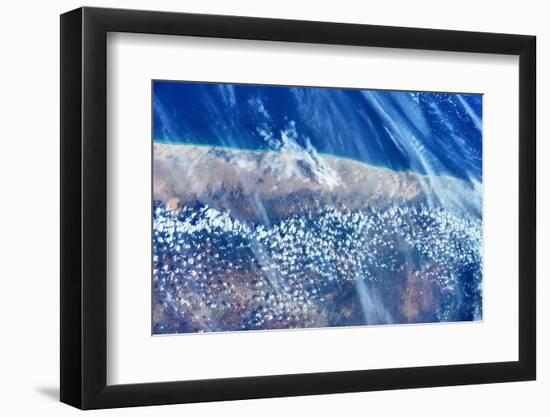 Satellite view of Mudug Coastline, Somalia-null-Framed Photographic Print