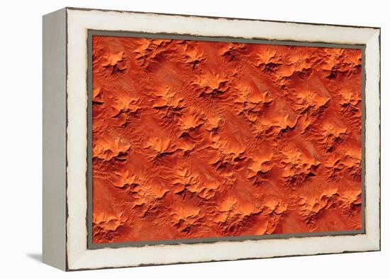 Satellite view of Murzuk Desert, Libya-null-Framed Premier Image Canvas