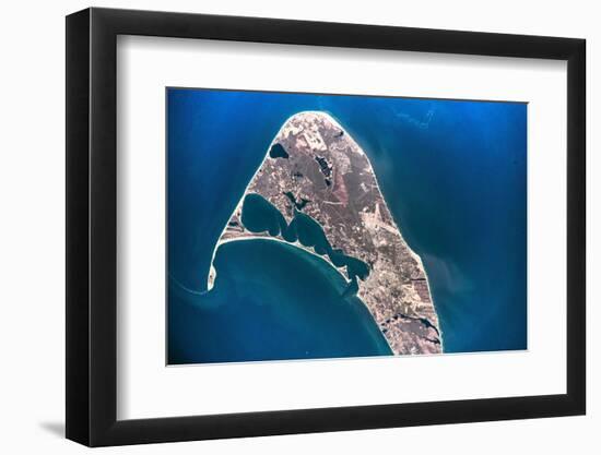 Satellite view of Nantucket Island, Cape Coad, Massachusetts, USA-null-Framed Photographic Print