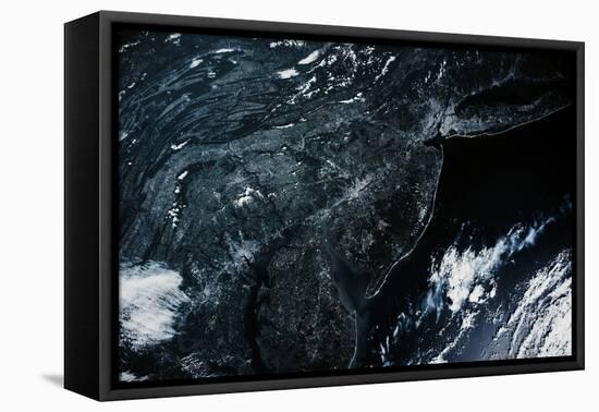 Satellite view of New Jersey, USA-null-Framed Premier Image Canvas