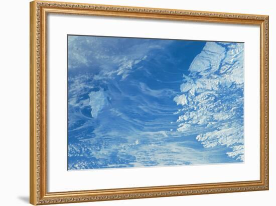 Satellite view of Newfoundland and Labrador with North Atlantic Ocean, Canada-null-Framed Photographic Print