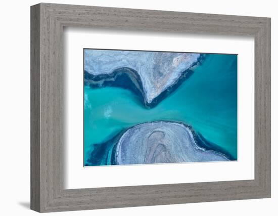 Satellite view of North Aral Sea, Karandy Region, Kazakhstan-null-Framed Photographic Print