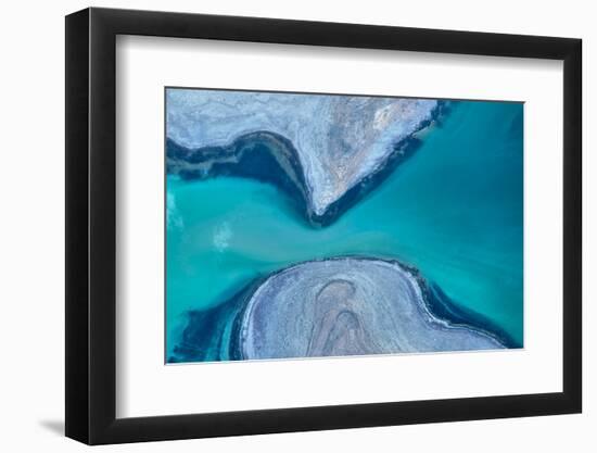 Satellite view of North Aral Sea, Karandy Region, Kazakhstan-null-Framed Photographic Print