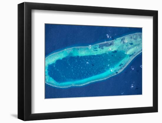 Satellite view of Parcel Islands in South China Sea, China-null-Framed Photographic Print