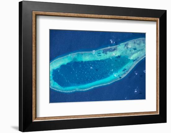Satellite view of Parcel Islands in South China Sea, China-null-Framed Photographic Print