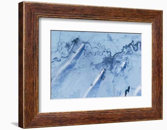 Satellite view of Pavlodar Province, Kazakhstan-null-Framed Photographic Print