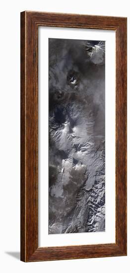 Satellite View of Russia's Kamchatka Peninsula-null-Framed Photographic Print