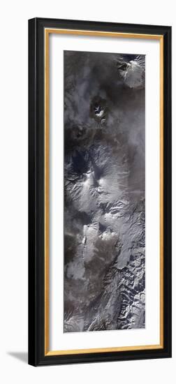 Satellite View of Russia's Kamchatka Peninsula-null-Framed Photographic Print