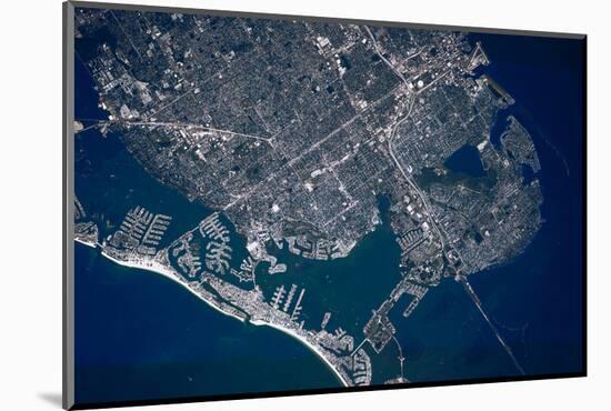 Satellite view of sea port, St. Petersburg, Florida, USA-null-Mounted Photographic Print