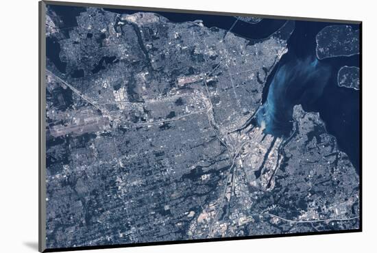 Satellite view of Tacoma, Pierce County, Washington State, USA-null-Mounted Photographic Print