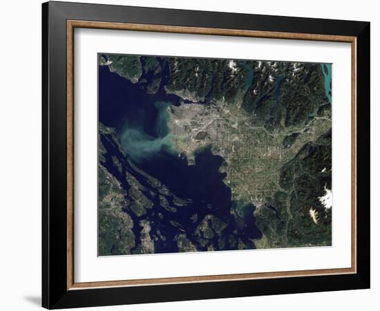 Satellite View of the Frasier River, British Columbia, Canada-Stocktrek Images-Framed Photographic Print