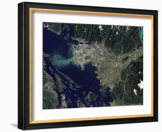 Satellite View of the Frasier River, British Columbia, Canada-Stocktrek Images-Framed Photographic Print