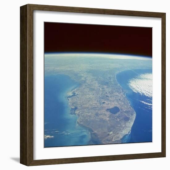 Satellite View of the Swampland around Southern Lake Okeechobee-null-Framed Photographic Print