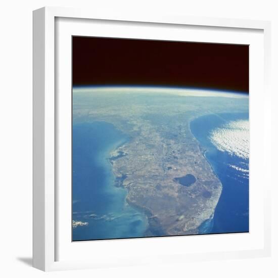 Satellite View of the Swampland around Southern Lake Okeechobee-null-Framed Photographic Print