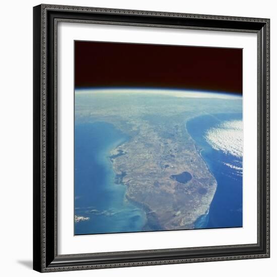 Satellite View of the Swampland around Southern Lake Okeechobee-null-Framed Photographic Print