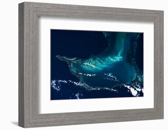 Satellite view of Turks and Caicos Islands-null-Framed Photographic Print