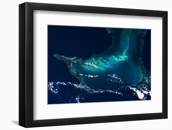 Satellite view of Turks and Caicos Islands-null-Framed Photographic Print