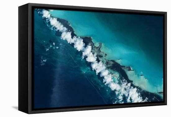 Satellite view of Turks and Caicos Islands-null-Framed Premier Image Canvas