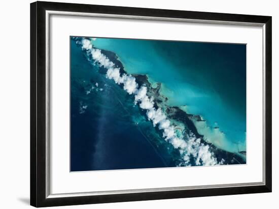 Satellite view of Turks and Caicos Islands-null-Framed Photographic Print