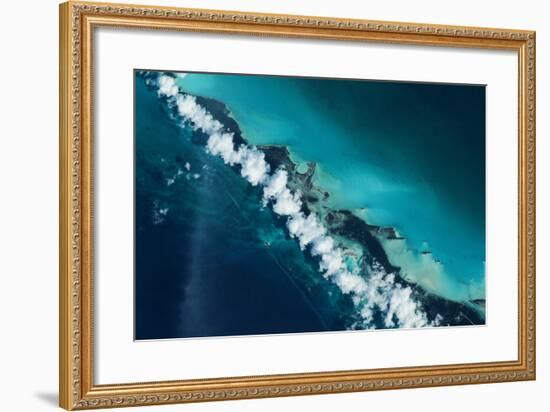 Satellite view of Turks and Caicos Islands-null-Framed Photographic Print