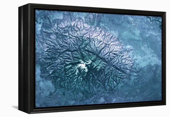 Satellite view of Volcanic mountain, Boqueron Department, Paraguay-null-Framed Premier Image Canvas