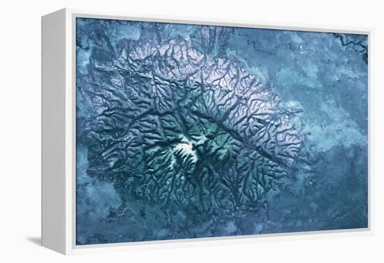 Satellite view of Volcanic mountain, Boqueron Department, Paraguay-null-Framed Premier Image Canvas