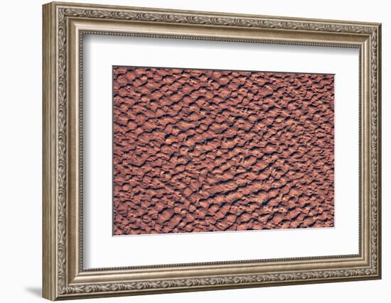 Satellite view of wet sand on riverbed, Ha'il Province, Saudi Arabia-null-Framed Photographic Print