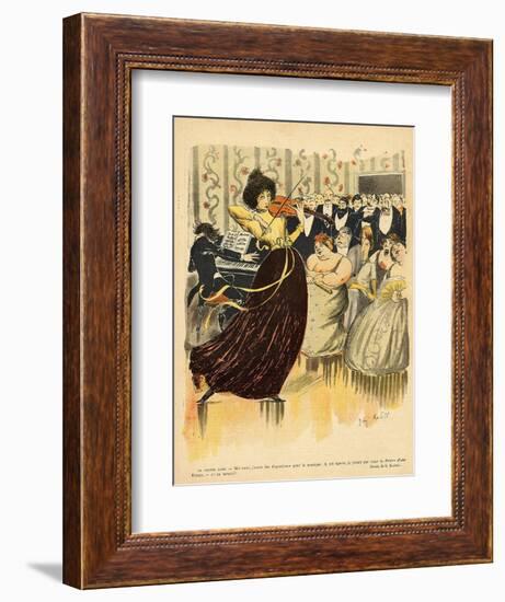 Satire of a Salon Musical Evening from the Back Cover of 'Le Rire', 17th December 1898-G. Kadell-Framed Giclee Print