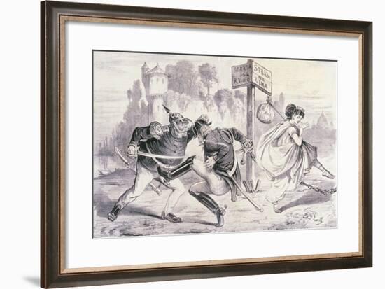 Satirical Cartoon Dedicated to the Capture of Rome-null-Framed Giclee Print