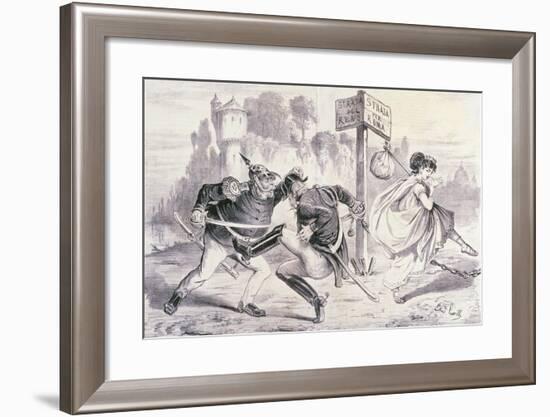 Satirical Cartoon Dedicated to the Capture of Rome-null-Framed Giclee Print
