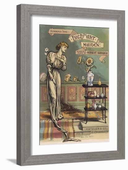 Satirical Depiction of the Late Victorian Aesthetic Type-null-Framed Art Print