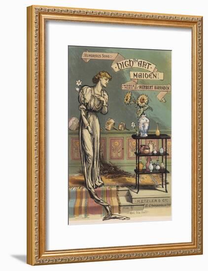 Satirical Depiction of the Late Victorian Aesthetic Type-null-Framed Art Print