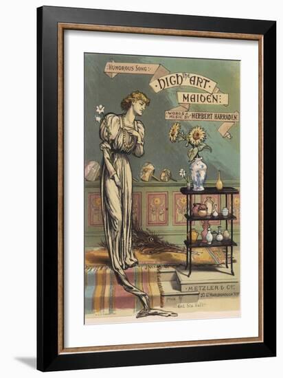 Satirical Depiction of the Late Victorian Aesthetic Type-null-Framed Art Print